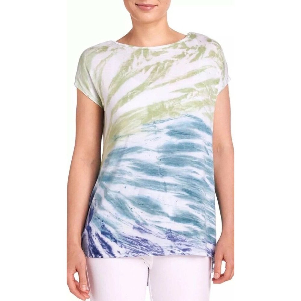Miraclebody Womens Tamara Tunic w/ Body-Shaping Inner Shell, Pool Blu Size M NWT